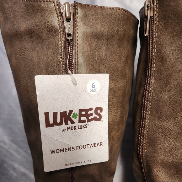 Muk Luks Brown Lace-Up Heeled Boots - Picture 10 of 11